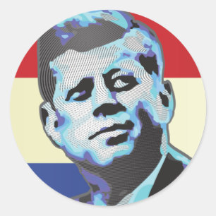 Erinnerung an John F Kennedy Runder Aufkleber