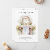 Erinnerung an katholische Massen, die Absichten bi Mitteilungskarte (Vorderseite/Rückseite Beispiel)