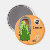 Erinnerung an Korsika, Frankreich Magnet (Vorderseite/Rückseite)