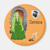 Erinnerung an Korsika, Frankreich Magnet (Vorne)