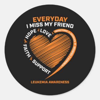 Erinnerung an meine Freundin Leukemia Awaren Runder Aufkleber