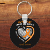Erinnerung an meine Schwester Leukemia Awaren Schlüsselanhänger (Vorderseite)