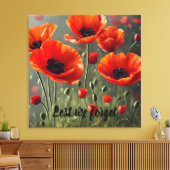 Erinnerung an Mohn - damit wir nicht vergessen Leinwanddruck (Insitu (Wohnzimmer))