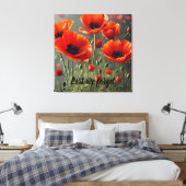 Erinnerung an Mohn - damit wir nicht vergessen Leinwanddruck (Insitu (Schlafzimmer))