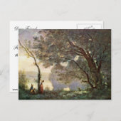 Erinnerung an Mortefontaine von Corot Jean-Baptist Postkarte (Vorne/Hinten)