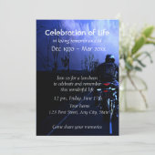 Erinnerung an Motorrad-Foto Einladung (Stehend Vorderseite)