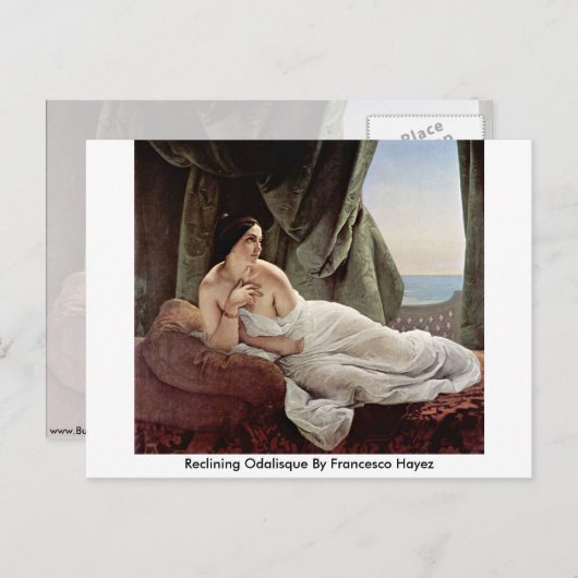 Erinnerung an Odalisque von Francesco Hayez Postkarte (Vorne/Hinten)