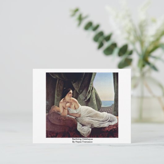 Erinnerung an Odalisque von Hayez Francesco Postkarte (Stehend Vorderseite)