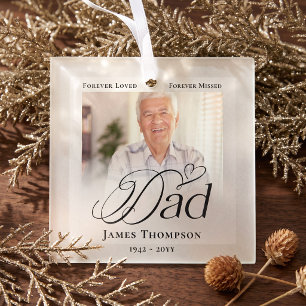Erinnerung an Papa - Andenkenfoto Ornament Aus Glas