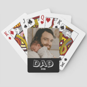 Erinnerung an Papa Est Foto-Geschenk Vater  Spielkarten