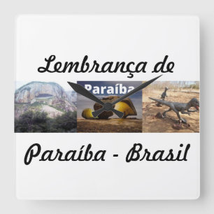 Erinnerung an Paraíba Quadratische Wanduhr