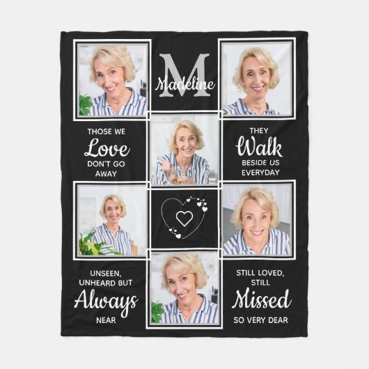Erinnerung an Personalisierte FotoCollage Fleecedecke (Vorderseite)