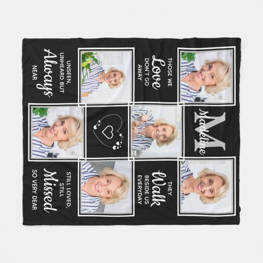 Erinnerung an Personalisierte FotoCollage Fleecedecke (Vorderseite (Horizontal))