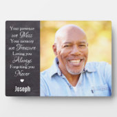 Erinnerung an personalisiertes Foto Bewahren Memor Fotoplatte (Vorderseite)