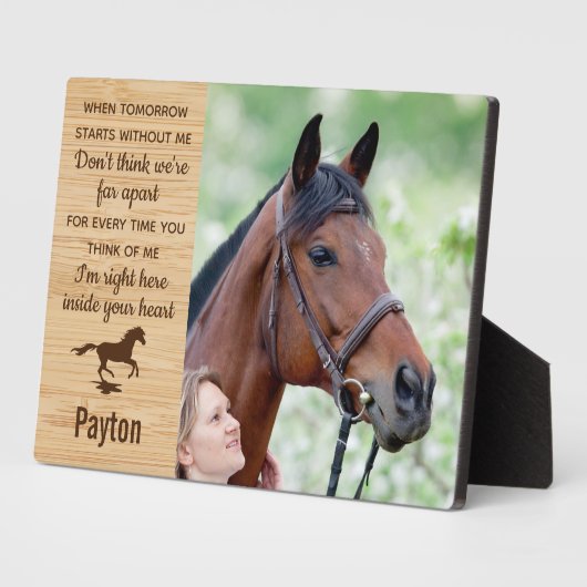 Erinnerung an Pferde Fotoplatte (Seite)