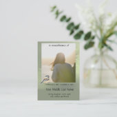 Erinnerung an Pocket Keepake Gedenkstätte Chickade Visitenkarte (Stehend Vorderseite)