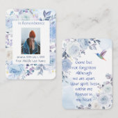 Erinnerung an Pocket Keepake Memorial Hummingbird Visitenkarte (Vorne/Hinten)