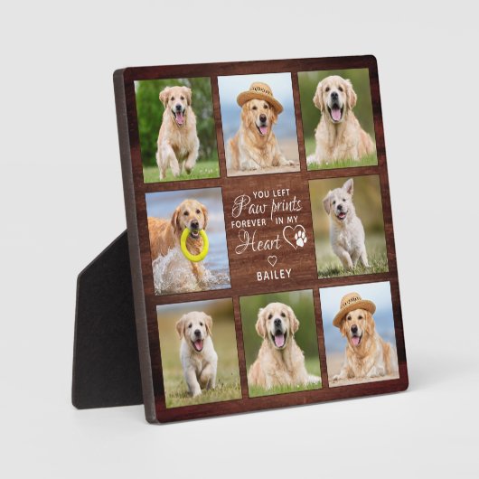 Erinnerung an rustikale Haustiere 8 FotoCollage Fotoplatte (Vorderseite)