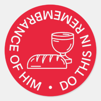 Erinnerung an seine Kommunion-Stickers Runder Aufkleber