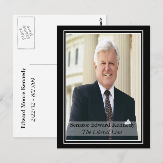 Erinnerung an Ted Kennedy Postkarte (Vorne/Hinten)