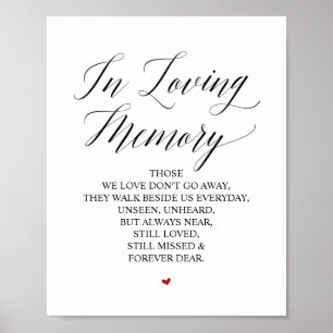 Erinnerung an unser Herz-Gedächtniszeichen Poster