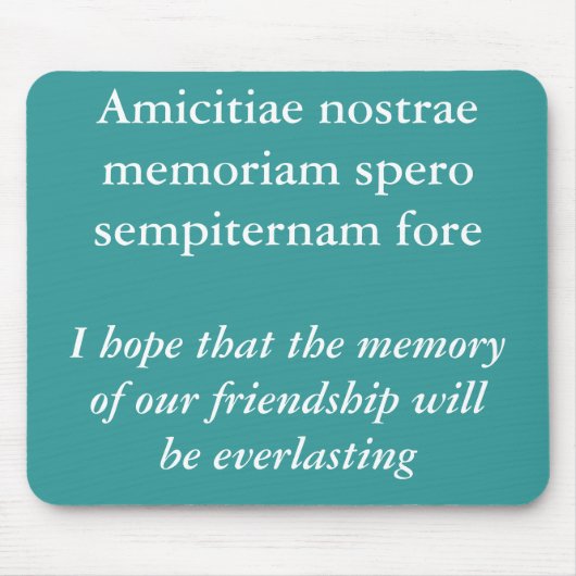 Erinnerung an unsere Freundschaft Mousepad (Vorne)