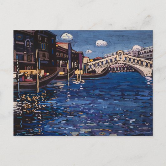 Erinnerung an Venedig, Rialto-Brücke, 1904 von Kan Postkarte (Vorderseite)