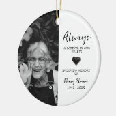 Erinnerung an verlorene Fotos Keramik Ornament (Links)