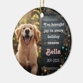 Erinnerung an Weihnachten Keramik Ornament Hund (Links)