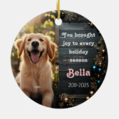 Erinnerung an Weihnachten Keramik Ornament Hund (Hinten)