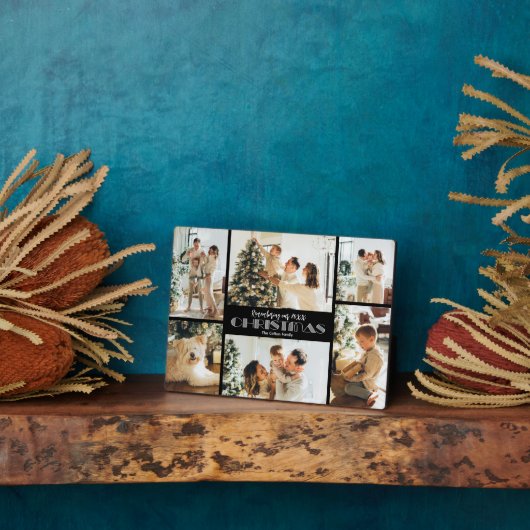 Erinnerung an Weihnachts-FotoCollage Fotoplatte (Seite)