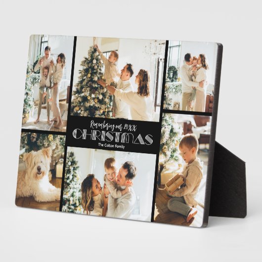 Erinnerung an Weihnachts-FotoCollage Fotoplatte (Seite)