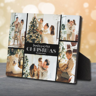 Erinnerung an Weihnachts-FotoCollage Fotoplatte