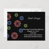 Erinnerung Ankündigungspostkarte (Vorne/Hinten)