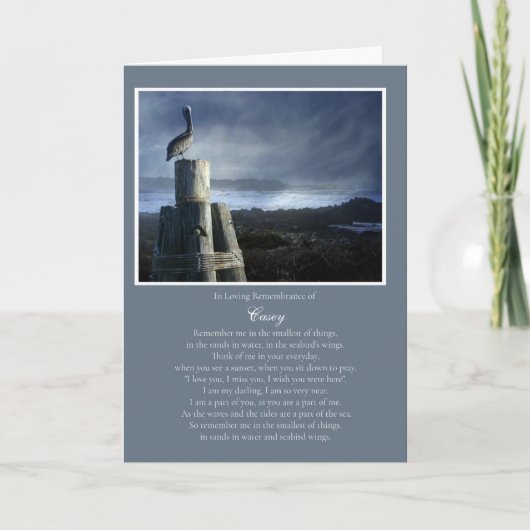 Erinnerung Beileid Individuelle Name spirituelle K Karte (Vorderseite)