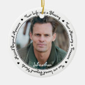 Erinnerung Beileid Keepake Memorial-Foto Keramik Ornament (Vorne)