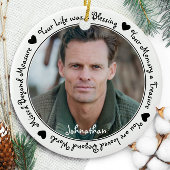 Erinnerung Beileid Keepake Memorial-Foto Keramik Ornament