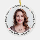 Erinnerung Beileid Keepake Memorial-Foto Keramik Ornament (Vorne)