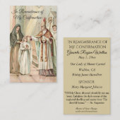 Erinnerung bestätigen Bestätigungs-Mädchen-heilige Visitenkarte (Vorne/Hinten)