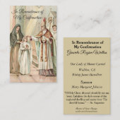 Erinnerung bestätigen Bestätigungs-Mädchen-heilige Visitenkarte (Vorne/Hinten)