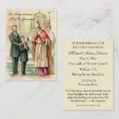 Erinnerung Bestätigungsjunge Heilige Karte bestäti (Vorne/Hinten)