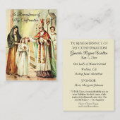 Erinnerung Bestätigungsmädchen Heilige Karte bestä (Vorne/Hinten)