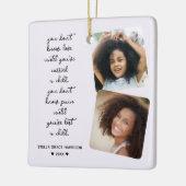 Erinnerung bleibt der Verlust von Fotos Keramikornament (Links)