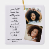 Erinnerung bleibt der Verlust von Fotos Keramikornament (Vorderseite)