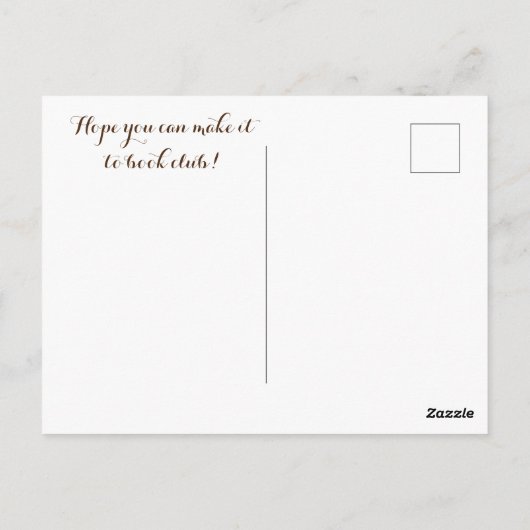 Erinnerung buchen Postkarte (Rückseite)