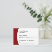 Erinnerung Business Cards Terminkarte (Stehend Vorderseite)
