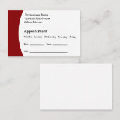 Erinnerung Business Cards Terminkarte (Vorne/Hinten)