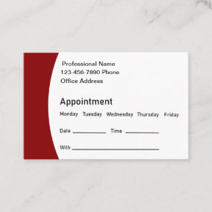Erinnerung Business Cards Terminkarte