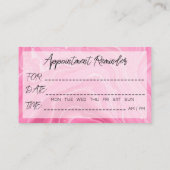 Erinnerung Cards Friseur Salon Visitenkarte (Rückseite)