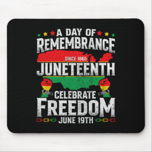 Erinnerung Celebrate Freedom Juneteente Black Mousepad
